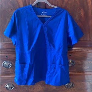 Cherokee Lux Royal Blue scrub top XL NWOT